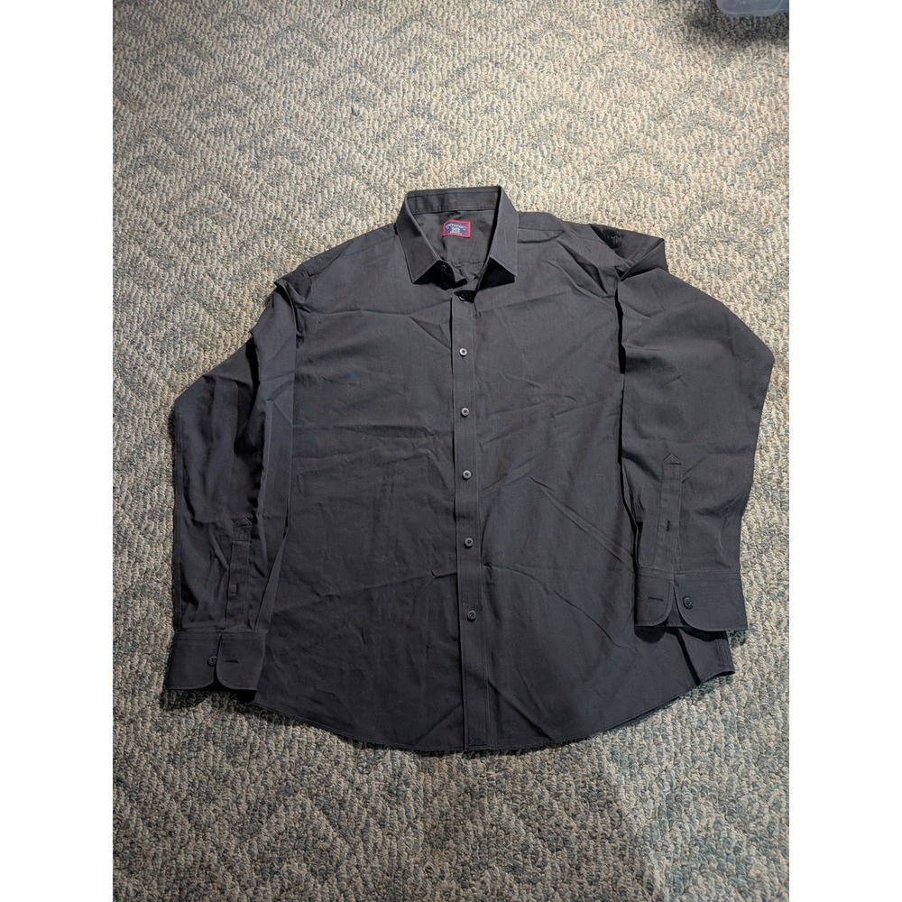 UNTUCKit Black Stone WF Wrinkle Free Cotton Button Down Shirt Mens XL 31360